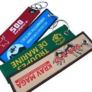 Custom Car Logo Custom Woven Keychain with Acceptable OEM/ODM