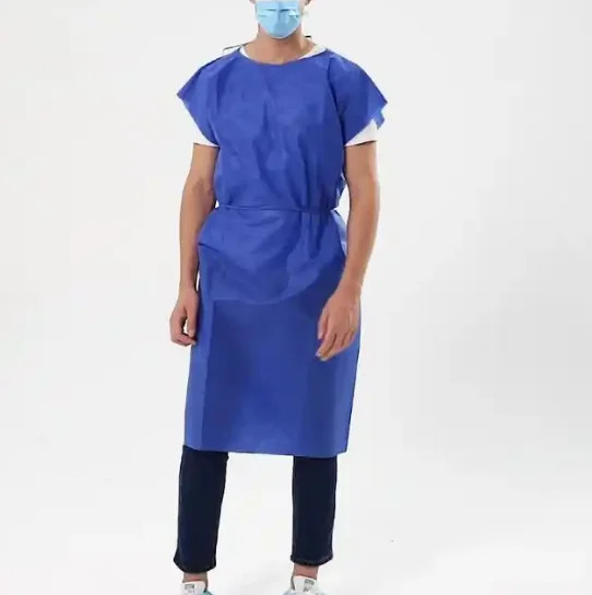 120 x 140cm Soft Breathable Isolation Gown Sewn by Ultrasonic Welding