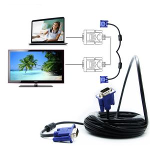 Retail Wholesale VGA/SVGA HDB15 1.5M VGA Cable Male To Male Cable For Computer