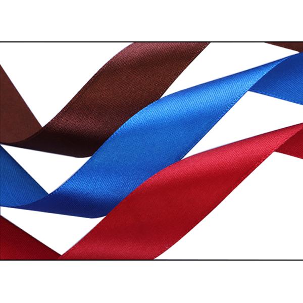 China Wholesale Gold Ribbon Polyester Satin Ribbon Printer Single Sided For Gifts