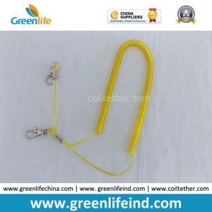 Yellow Fishing Kayaks Boats 3m Wire Coil Rod Lanyard