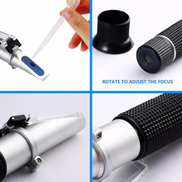Portable Refractometer 0-10%Brix Digital Test Meter 0-100%Salinity Automatic Temperature