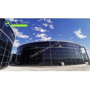 Quality Dark Green Bolted Steel CSTR Reactor Tanks For Waste Water Salt Water for sale