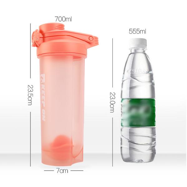 FED SGS 7*23.5cm Oat Drinkware Bottle 700ml Protein Shaker Cups For Protein Shakes