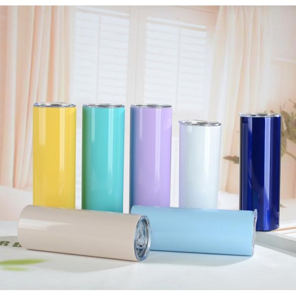 Low Price And MOQ 20OUNCE Christmas Gifts Straight Skinny Sippy Cup Sublimation Blanks Tumblers With Lid And straw