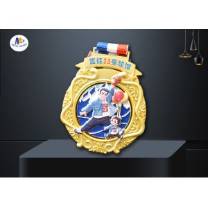 Quality Zinc Alloy 76.2*3mm Youth Basketball Medals for sale