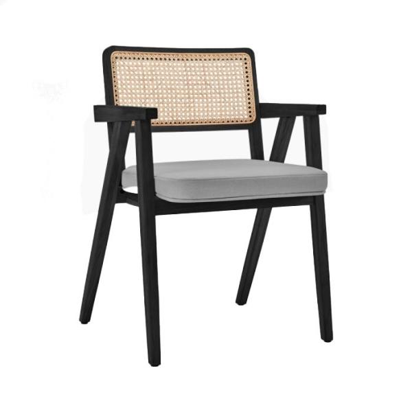 Buy Stackable Wooden Dining Chair with Rattan Back Contemporary Design at wholesale prices