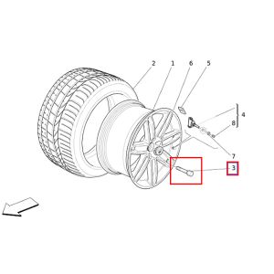 For Maserati Quattroporte Ghibli 2014-2020 Tire Screw OEM 670005351