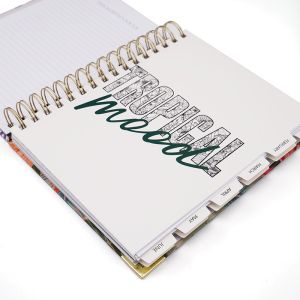 Spiral Bound Hardcover Planner Printing 174x214mm wire binding