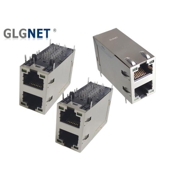 Buy Right Angle Rj45 Jack Connector , 5G Networking Connector With LED 5 Channels PHY at wholesale prices