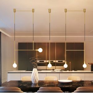 Tube Long Chandelier Lighting Kitchen Bar Dining room minimalist chandelier(WH