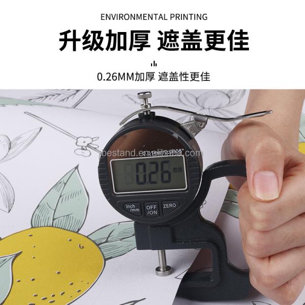 Removable Peel and Stick Wallpaper in Botanical Style for Tropical Plant Decor