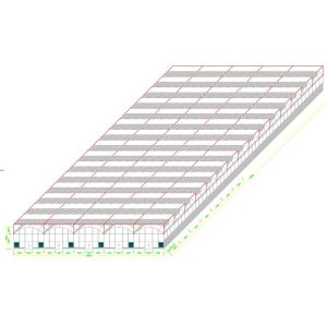 Plastic Dome Multi Span Greenhouse Stable Performance Commercial Long Lifespan