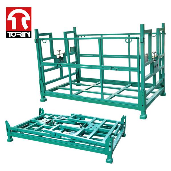 Torin DZ581 Folding Stackable Half Open square Pipe Box Wire Mesh Pallet