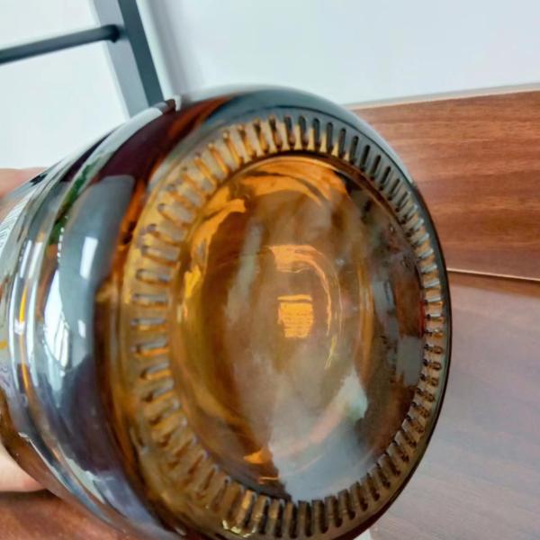 300ml 750ml 1000ml Classical Luxury Customized Amber Glass Bottle for Juice Packaging