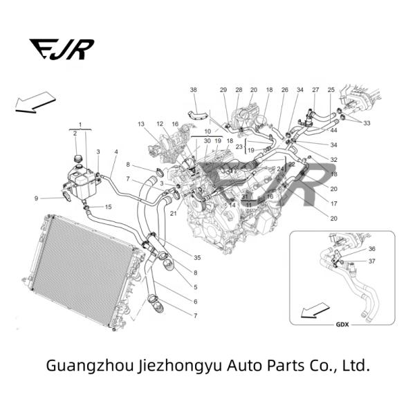 Ghibli Levante Quattroporte Diesel With 3.0s Engine OEM Standard Size Expansion Tank