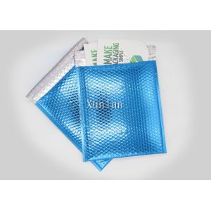 Self Adhesive Tape Padded Shipping Envelopes Printed With Blue Color Bubble