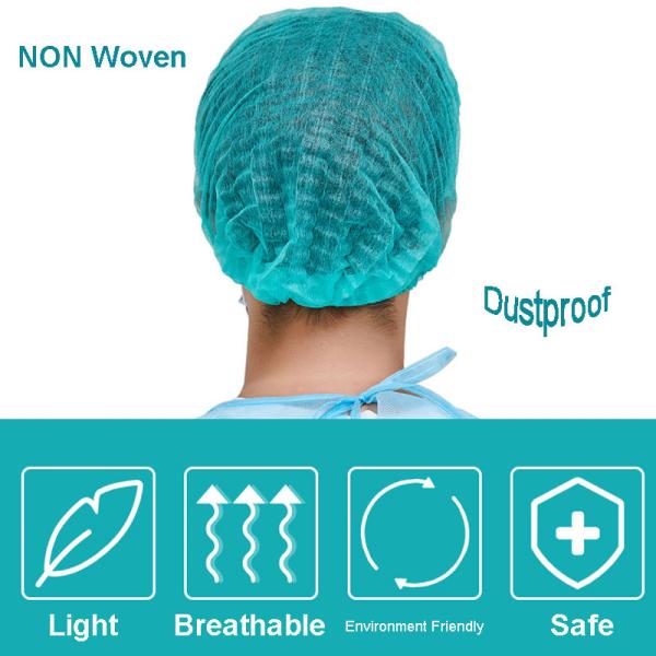 19'' Disposable Medical Bouffant Caps