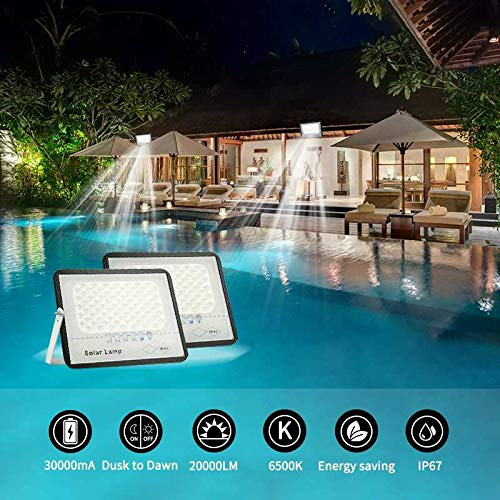 Solar Safety Street Light 100W LED Floodlight with Remote Control and IP67 Waterproof