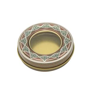 Quality 50ml Saffron Spice Box Round Candle Tin Jar Tin Aluminum Tea Tin for sale