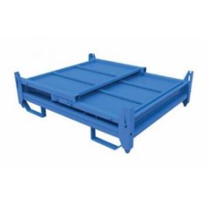 Galvanized Steel Warehouse Metal Storage Bins Powder Coated Surface Blue Color