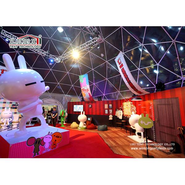 Durable Outdoor Party Tents For With 20m Diamter And Projecter / Geodesic Dome Greenhouse