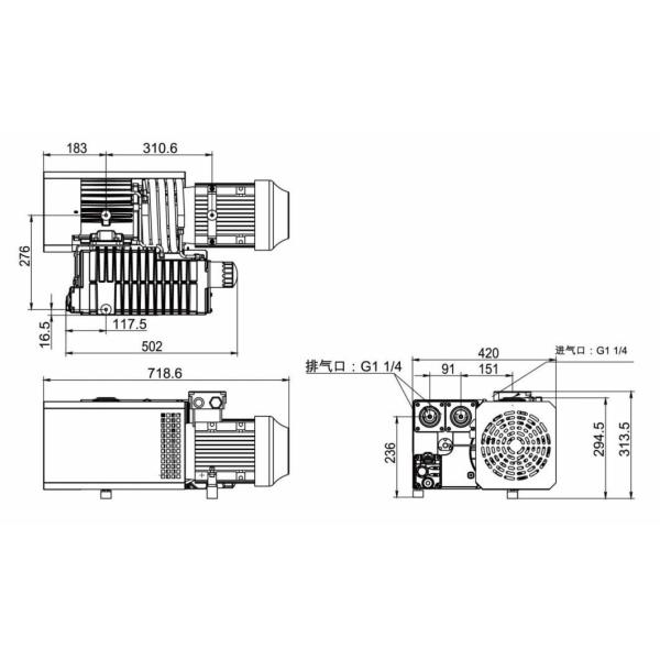 Milk Powder Production Drying Oil Sealed Rotary Vane Vacuum Pump