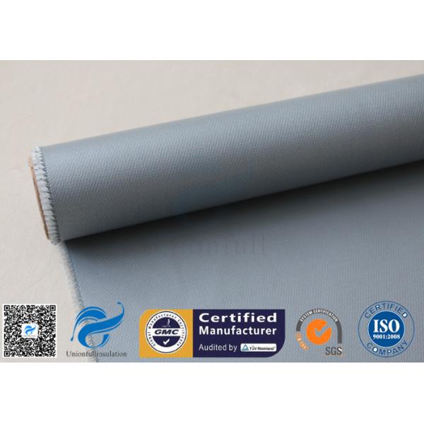 Buy E - Glass 260℃ Gray Silicone Coated Curtains 4HS 510g / 590 Silicone Coated Fiberglass Fabric at wholesale prices