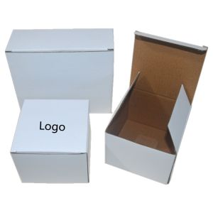 Manufacturer Recycled Candle Boxes Logo Customized White Paper Folding Shipping
