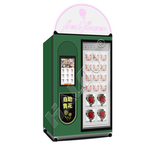 Buy Haloo Fresh Flower Vending Machine White 16 Locker Big Bouquet Hot Selling for Shopping Mall Credit Card Payment System at wholesale prices