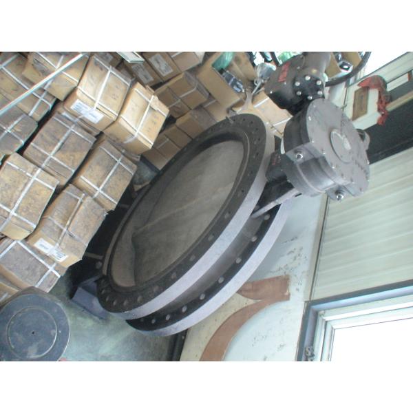 Large Double Flanged Butterfly Valve / Water Butterfly Control Valve