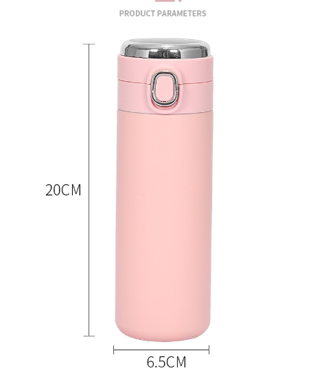 2021 Wholesale Custom Stainless Steel Vacuum Temperature Display Thermos Cup Travel Bottle Smart Vacuum Flask 480ml