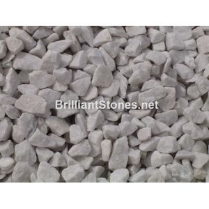 Natural Snow White Marble Gravel, Unpolished, Crushed, Different sizes, Widely For Garden