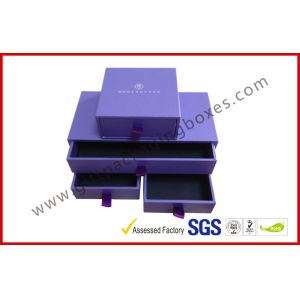 Purple Display Luxury Gift Boxes Custom with Oval / Square / Circular