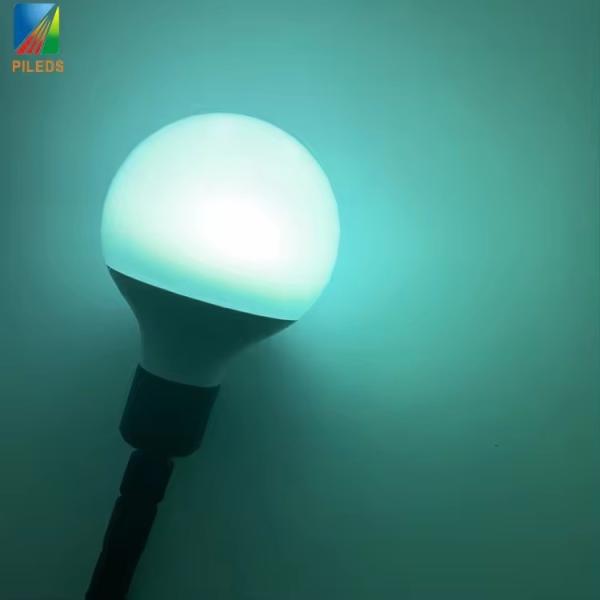 360degree 3D Addressable RGB 80mm Festoon Bulb Light Led RGB Light Bulb DMX SPI point