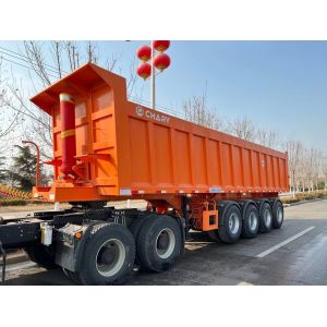 Customizable 60t-70t Load Capacity Anton Transport Trailer 4 Axle Rear Dump Semi