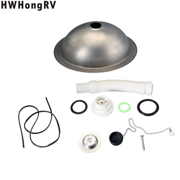 HWhongRV Campervan Public Mobile Toilet Stainless Steel oval Hand Wash campervan Basin Kitchen Sink
