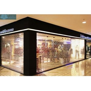 4000mm Width 16mm Tube Security Transparent Rolling Shutters