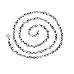 Sterling 925 Silver 3.5mm Rolo Chain Necklace (XH041845W)