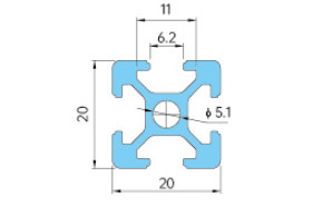 20 Series Aluminum H Extrusion Profiles Sandblasting Spray