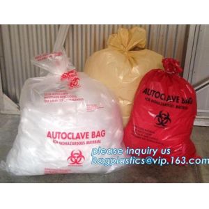 Autoclavable Biohazard Bags, Medical Waste Bags, Self Adhesive Sealing Tape