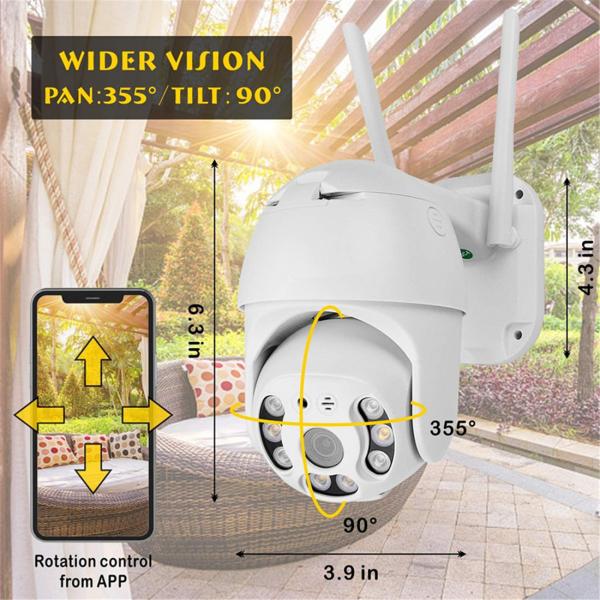 Camera HD 1080P Outdoor Wireless Wi-Fi IP Camera Two Way Audio Auto Tracking Night Vision IP65 Waterproof
