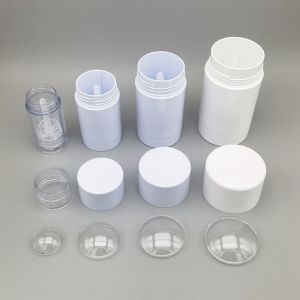 Plastic AS Cylindrical Round Twist Up Deodorant Stick Tube For Sunscreen Body