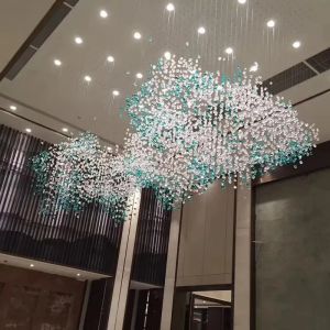 Custom Modern Hotel Lobby Chandelier LED Lighting Elegant Design