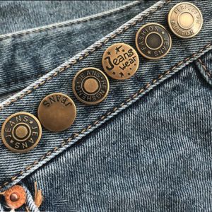 Quality Factory Manufacturer Wholesale Iron Brass Jeans Button Custom Logo Denim Metal Button for sale