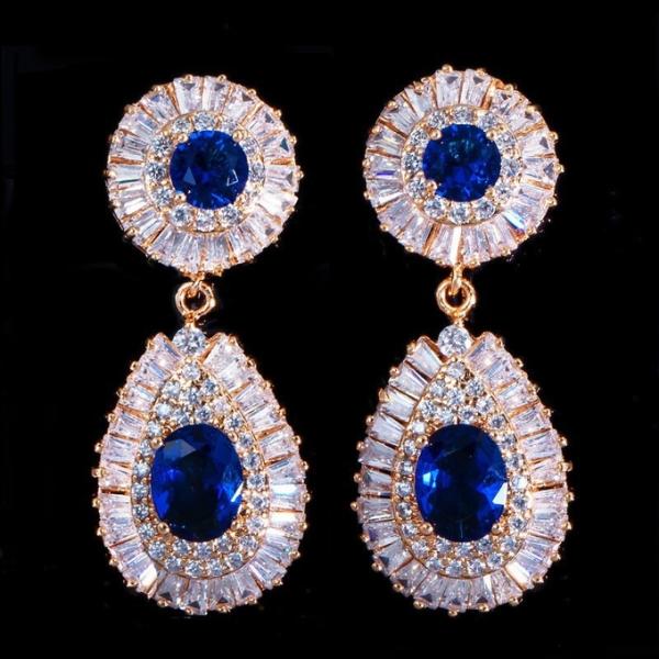 Women's WaterDrop Earrings, CZ Earrings For Bride Jewelry Parties Wedding Jewelry Earrings Necklace jewelry set