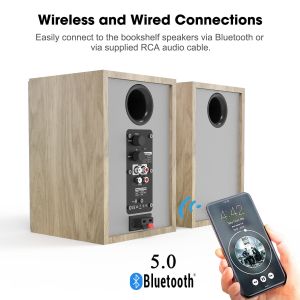 100W Audio Bluetooth Bookshelf Speakers Wireless For Home Theater