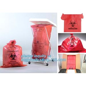 China Biohazard Medical Waste Plastic Trash Bag For Hospital, biohazard specimen bag k bag, pharmacy use bags for hospit on sale