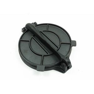 20cm Cast Iron Tortilla Press Maker Flat Bottom Black Round Shape