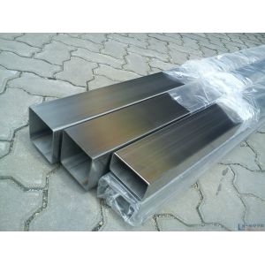 Quality Hot Rolled Stainless Steel Rectangular Tube 120mm Outer Diameter 4K Finish 1D Technical for sale
